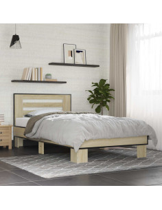 Struttura letto con testata Rovere Sonoma 80 x 200 cm