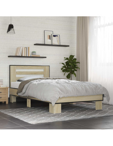 Struttura letto con testata Rovere Sonoma 80 x 200 cm
