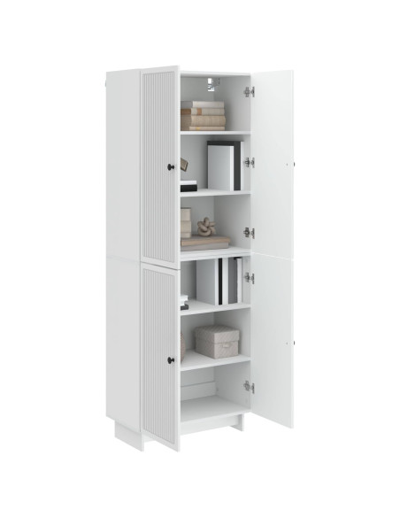 Set di armadi 2 pcs Bianco Lucido 66 x 34,5 x 90 cm