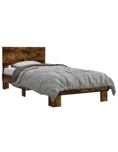 Struttura letto con testata Rovere Fumo 80 x 200 cm 2