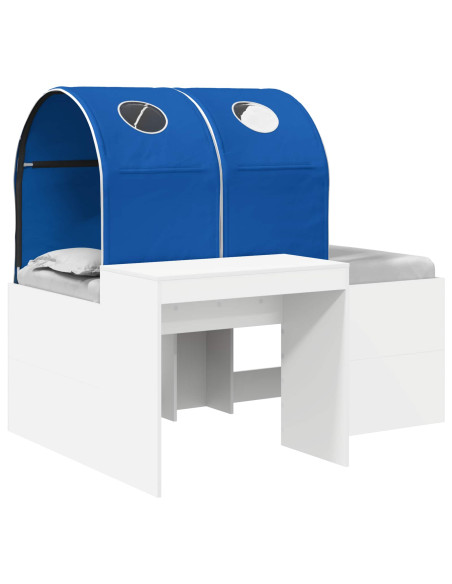 Letto con Tunnel 4 pcs Rovere Artigianale e Blu