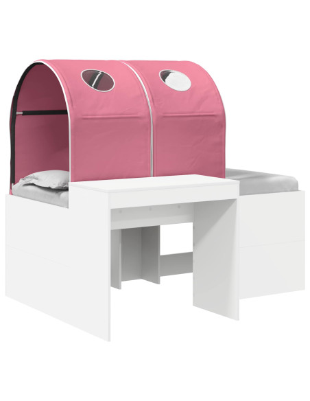 Letto con Tunnel 4 pcs Rovere Artigianale e Rosa