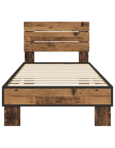 Struttura letto con testata Legno antico 80 x 200 cm