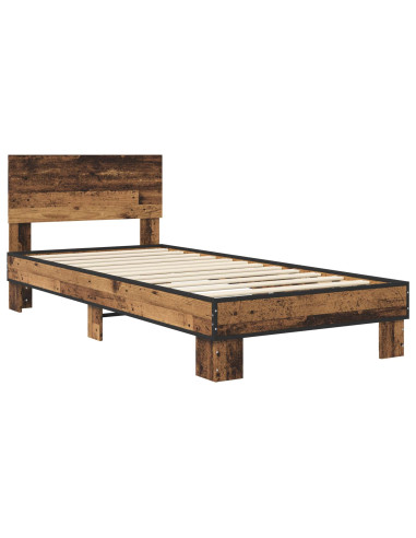 Struttura letto con testata Legno antico 80 x 200 cm
