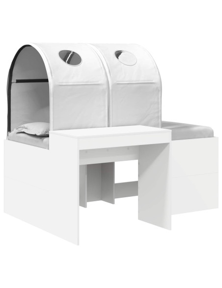 Letto con Tunnel 4 pcs Rovere Artigianale e Bianco