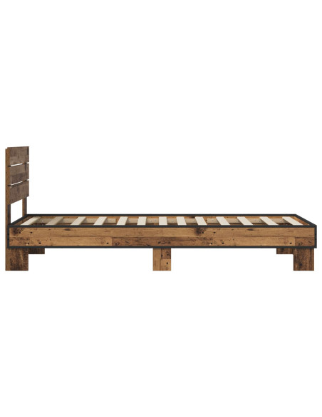 Struttura letto con testata Legno antico 80 x 200 cm