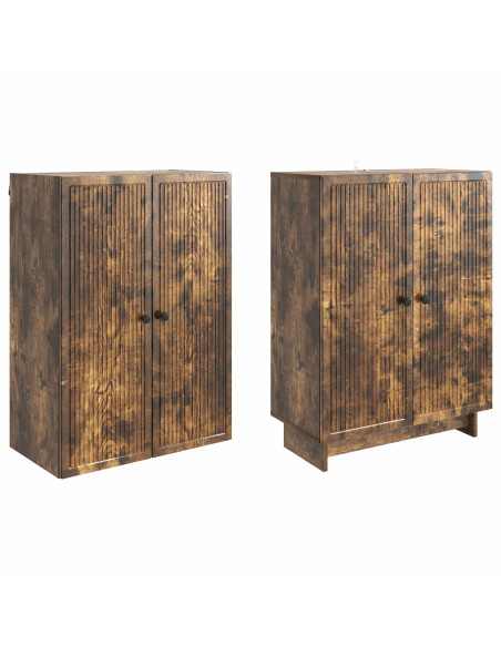 Set di armadi 2 pcs Rovere Fumo 66 x 34,5 x 90 cm