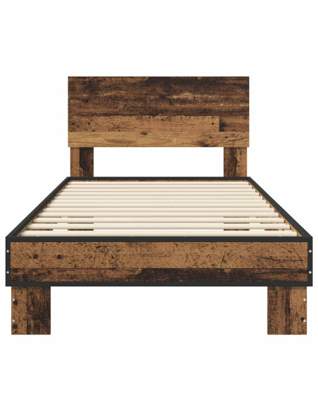 Struttura letto con testata Legno antico 80 x 200 cm