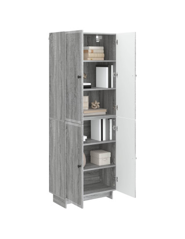 Set di armadi 2 pcs Sonoma grigio 66 x 34,5 x 90 cm