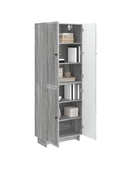 Set di armadi 2 pcs Sonoma grigio 66 x 34,5 x 90 cm