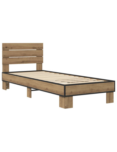 Struttura letto con testata Rovere Artigianale 80 x 200 cm