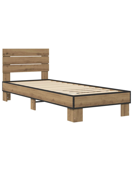 Struttura letto con testata Rovere Artigianale 80 x 200 cm