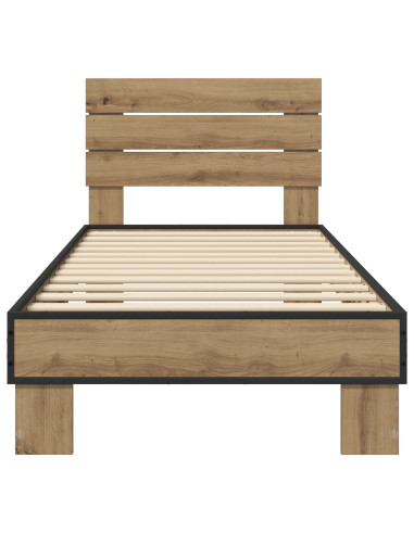 Struttura letto con testata Rovere Artigianale 80 x 200 cm