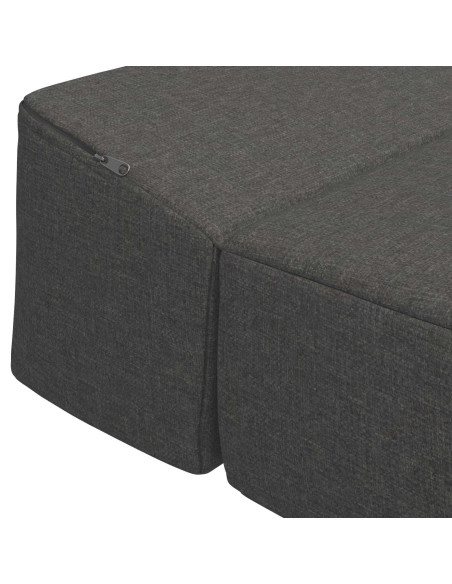Divano Letto Pieghevole Grigio Scuro 200 x 70 x 15 cm Tessuto