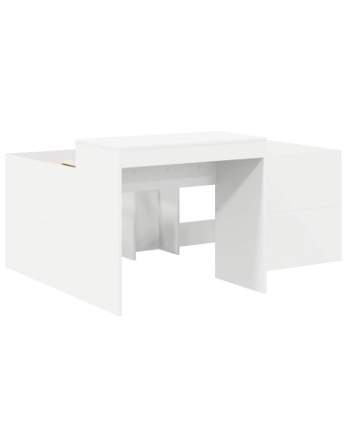 Letto alto per bambini con scrivania Bianco