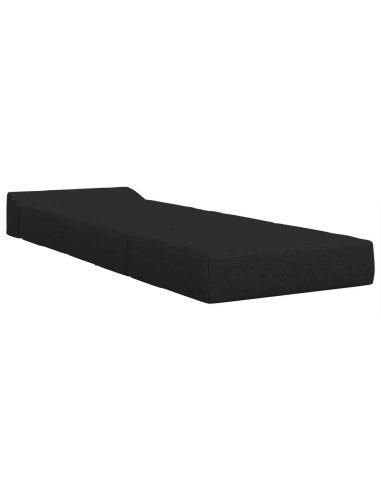 Divano Letto Pieghevole Nero 200 x 70 x 15 cm Tessuto