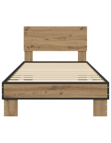 Struttura letto con testata Rovere Artigianale 80 x 200 cm