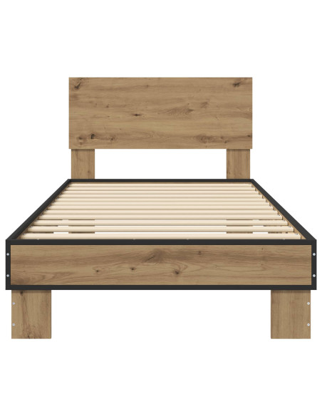 Struttura letto con testata Rovere Artigianale 80 x 200 cm