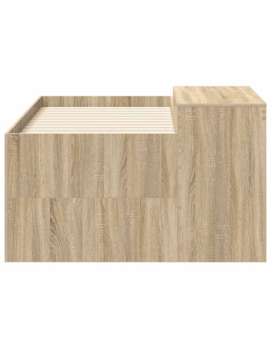 Letto alto per bambini con scrivania Rovere Sonoma