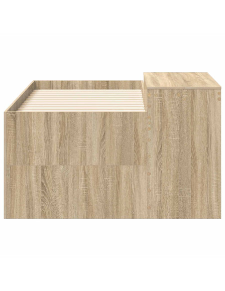 Letto alto per bambini con scrivania Rovere Sonoma