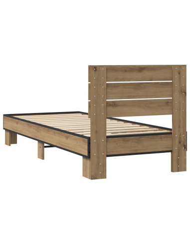 Struttura letto con testata Rovere Artigianale 80 x 200 cm