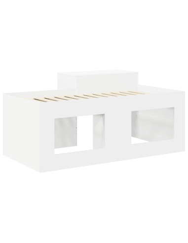 Letto alto per bambini con scrivania Bianco
