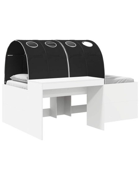 Letto con Tunnel 4 pcs Rovere Artigianale e Nero