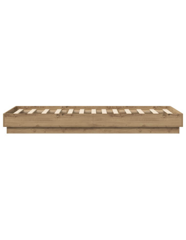 Letto con LED Rovere Artigianale 80 x 200 cm