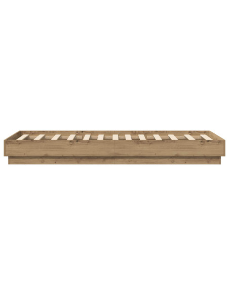 Letto con LED Rovere Artigianale 80 x 200 cm