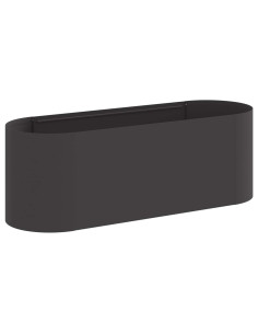 Letto rialzato da giardino Nero 120 x 40 x 40 cm Acciaio
