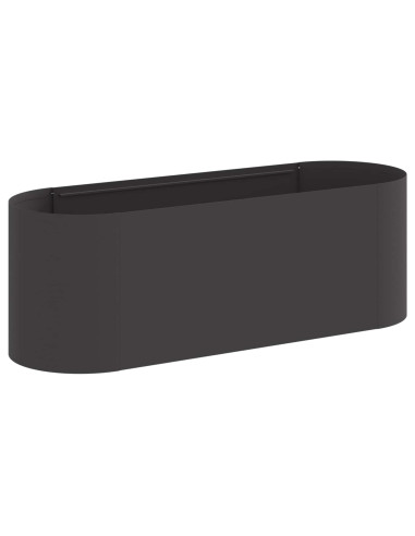 Letto rialzato da giardino Nero 120 x 40 x 40 cm Acciaio