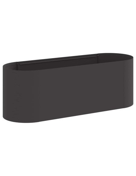 Letto rialzato da giardino Nero 120 x 40 x 40 cm Acciaio