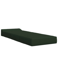 Divano Letto Pieghevole Verde Scuro 200 x 70 x 15 cm Tessuto 2