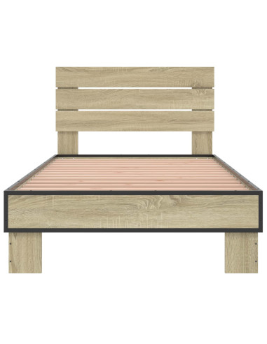 Struttura letto con testata Rovere Sonoma 80 x 200 cm