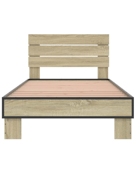 Struttura letto con testata Rovere Sonoma 80 x 200 cm