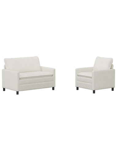 Set di divani 2 pcs Crema Poliestere