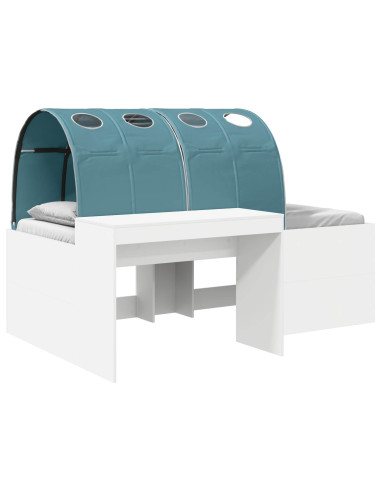 Letto con Tunnel 4 pcs Rovere Artigianale e Blu Chiaro