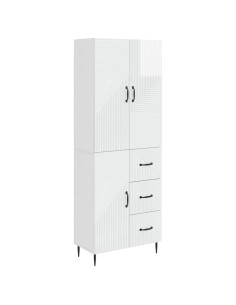 Set di armadi 2 pcs Bianco Lucido 66 x 34,5 x 89,5 cm