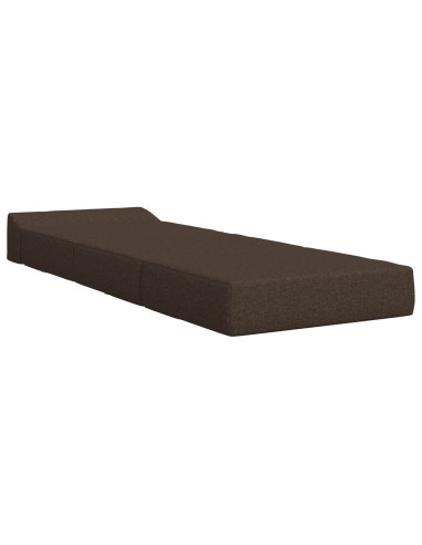 Divano Letto Pieghevole Tortora 200 x 70 x 15 cm Tessuto