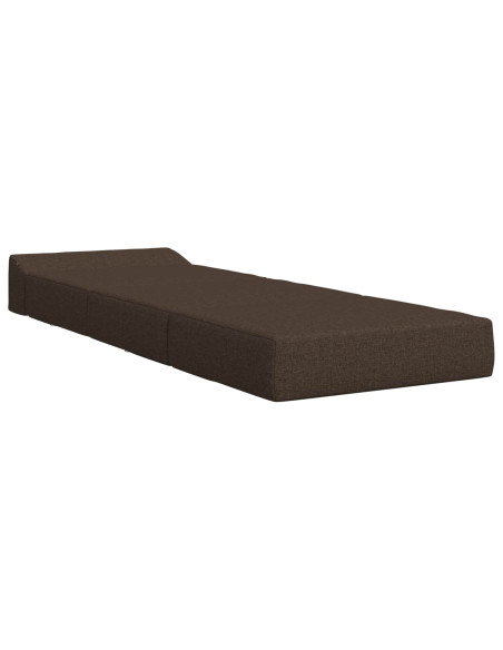 Divano Letto Pieghevole Tortora 200 x 70 x 15 cm Tessuto