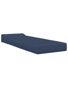 Divano Letto Pieghevole Blu 200 x 70 x 15 cm Tessuto 2