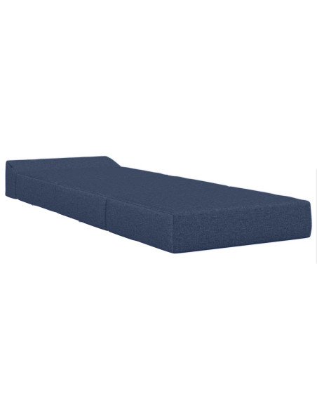 Divano Letto Pieghevole Blu 200 x 70 x 15 cm Tessuto