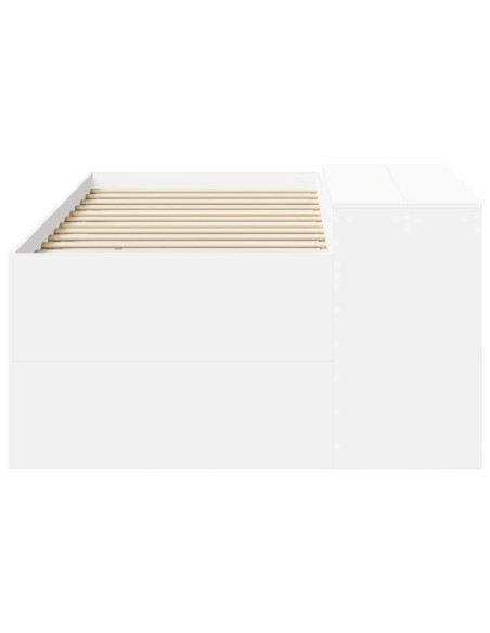 Letto alto per bambini con scrivania Bianco 75 x 190 cm