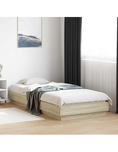 Letto con LED Rovere Sonoma 80 x 200 cm Legno ingegnerizzato