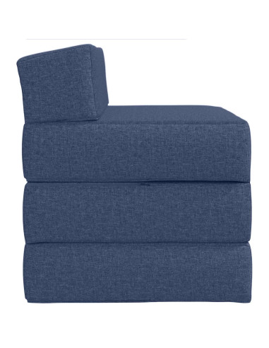Divano Letto Pieghevole Blu 200 x 70 x 15 cm Tessuto