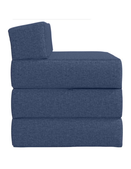 Divano Letto Pieghevole Blu 200 x 70 x 15 cm Tessuto