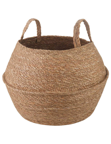 Vaso da fiori con manici Naturale Ø 45 x 36 cm 100% Erba marina
