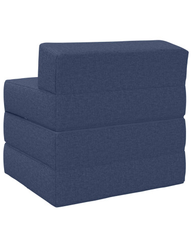 Divano Letto Pieghevole Blu 200 x 70 x 15 cm Tessuto