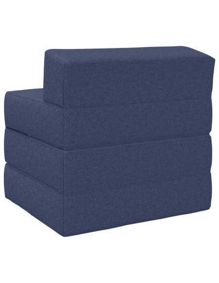 Divano Letto Pieghevole Blu 200 x 70 x 15 cm Tessuto