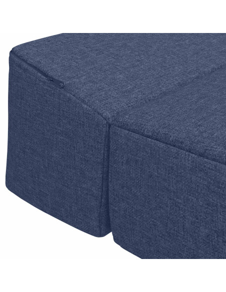 Divano Letto Pieghevole Blu 200 x 70 x 15 cm Tessuto